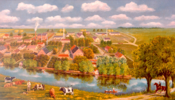 Painting of the Zachariasfeld, Estate located in South Russia.