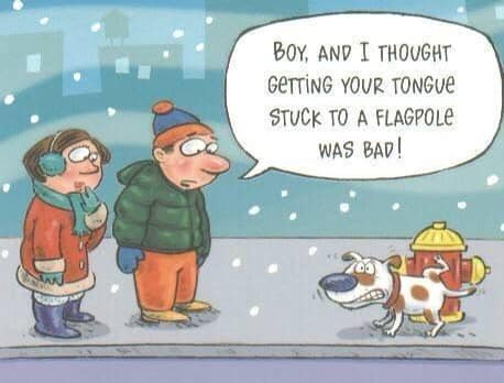 Charlie Brown tongue stuck